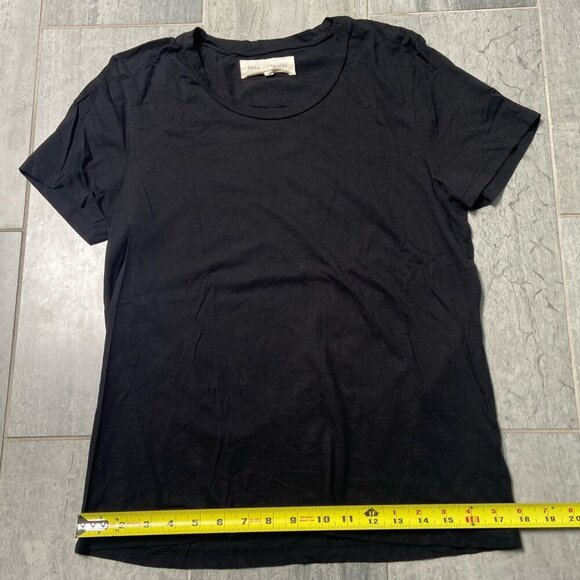 Road To Nowhere Crewneck Cotton Relaxed Fit Short Sleeve Tee Shirt Black Medium - Picture 5 of 7